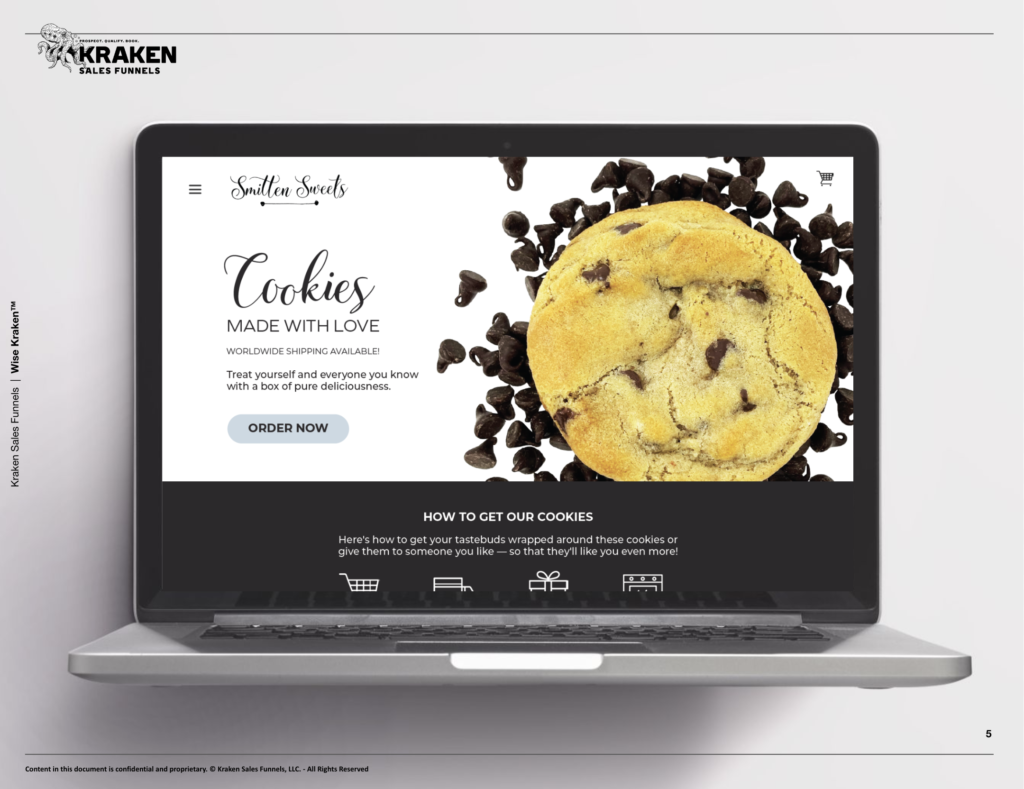 Smitten Sweets webpage